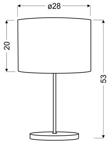 Lampka stołowa szara/chrom Manhattan 41-55029