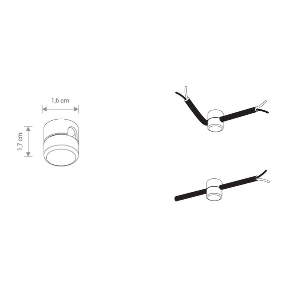 Element montażowy blokada/uchwyt sufitowy CAMELEON 1SZT | mosiądz