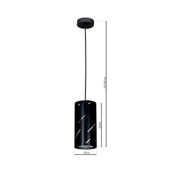 Nowoczesna lampa wisząca JIM BLACK 1XE27 MLP4893