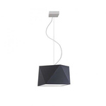 Lampa wisząca do pokoju dziecięcego szary abażur Świetlisty Diamencik