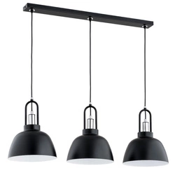 Lampa wisząca ALFA MIRAVE CZARNA & CHROM 3xE27 23cm | 62376