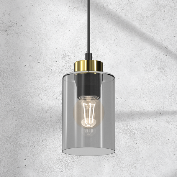 Lampa wisząca CHIC, MLP8383, czarny/złoty/dymiony, 1x60W E27