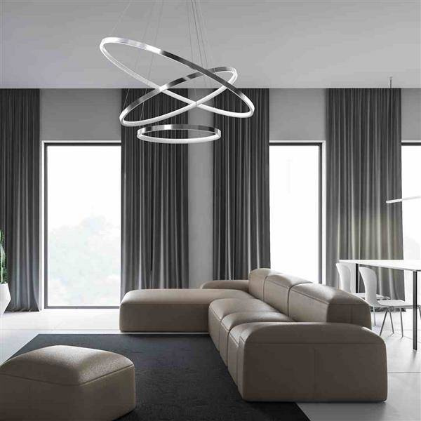 Designerska lampa wisząca ROTONDA CHROME 93W LED | Chrom