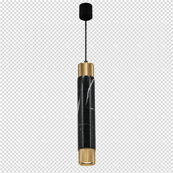 Nowoczesna lampa wisząca MARBLE BLACK/GOLD 1xGU10 ML63400