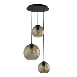 Nowoczesna Lampa wisząca VETRO III do biura i salonu | dymiony