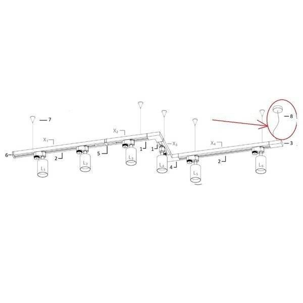 Zestaw doprowadzenia zasilania systemu CTLS POWER SUPPLY KIT, 3 CIRCUIT, BLACK