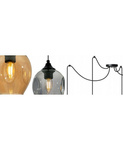 Lampa wisząca industrialna typu pająk szklane klosze 4xE27 Led 