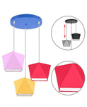 Lampa wisząca do pokoju dziecięcego kolorowa Diament 3