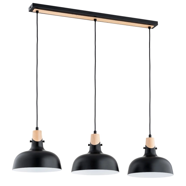 Lampa wisząca ALFA SOLO CZARNA 3xE27 85cm | 62381