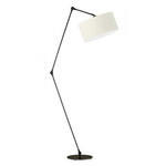 Nowoczesna regulowana lampa podłogowa BARI musztardowy abażur