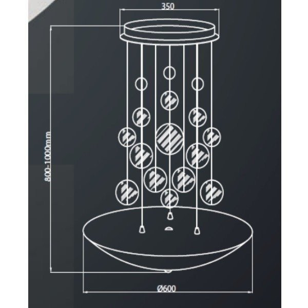 Lampa wisząca PERLA BIANCO LED