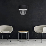 Nowoczesna lampa wisząca ALMERIA BLACK/CHROME 1xE27 MLP6432