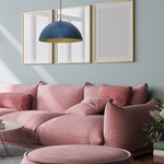 Lampa wisząca BETA, MLP8289, 45 cm, granatowy/złoty, 1x60W E27