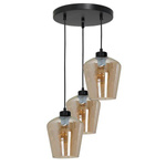 Nowoczesna lampa wisząca koło SANTIAGO AMBER MLP6613