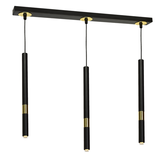 Lampa wisząca MONZA BLACK / GOLD 3xG9 8W MLP6334