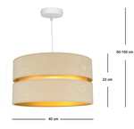 LAMPA SUFITOWA ZWIS ROYALO ABAŻUR BEŻ
