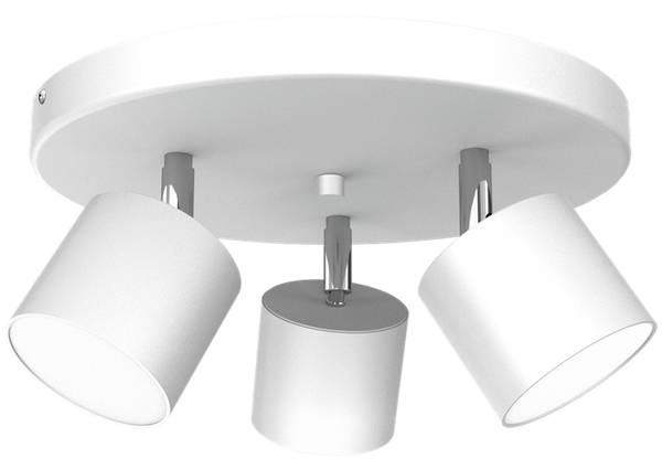 Lampa sufitowa plafon DIXIE WHITE 3x GX53 szer. 30cm | biały