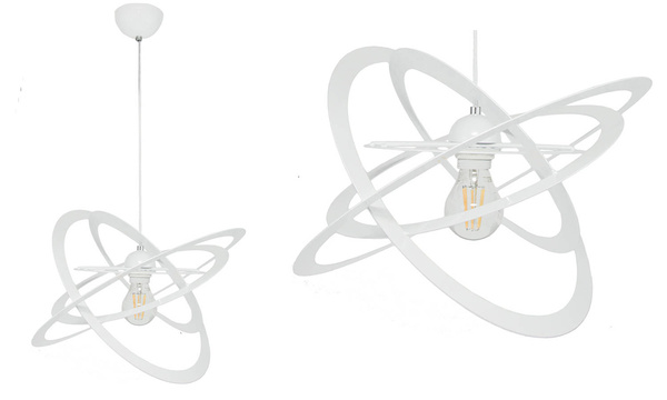 Lampa sufitowa jednopunktowa dziecięca biała nowoczesna Sferis 