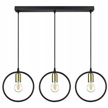 Nowoczesna lampa wisząca Ring złoty miedź chrom 3xE27