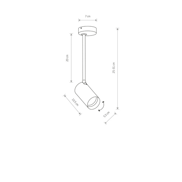 Lampa punktowa natynkowa MONO LONG S 25cm 10W GU10 | biały