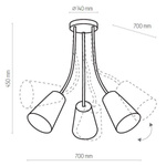 Lampa dziecięca sufitowa Wire Colour 3xE27