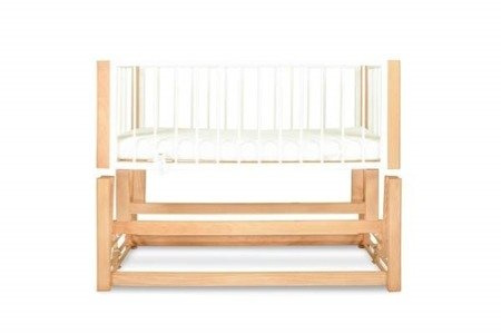 Drewniana Kołyska DREAMER™ Biało-Bukowa