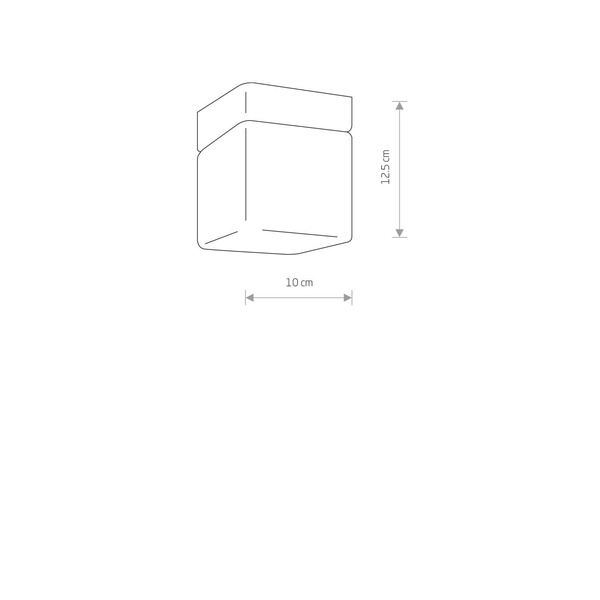 Lampa sufitowa lub kinkiet do łazienki SIS IP44 G9 10cm | czarny