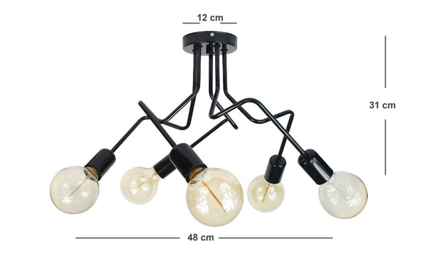 Lampa sufitowa do pokoju dziewczynki biało - różowa  Luna 5 