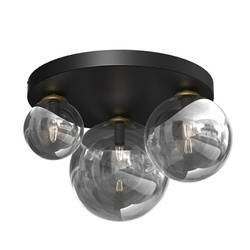 Stylowa lampa sufitowa REFLEX 2xE14 + 1xE27 | Złota