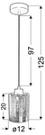 Lampa wisząca sufitowa chromowa szklana 1xE27 Cox Candellux 31-53862