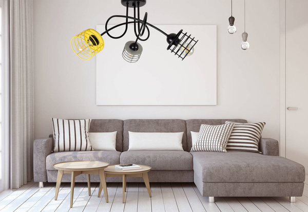 Lampa sufitowa do pokoju chłopca i dziewczynki nowoczesna Edison Koszyk 3