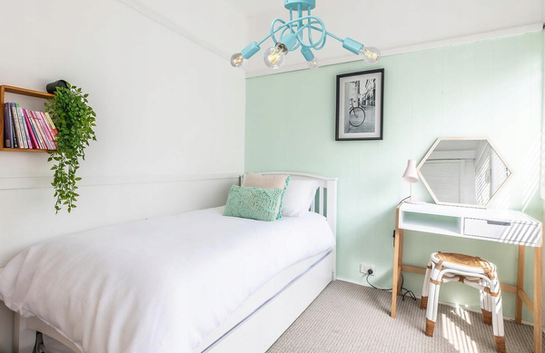 Lampa sufitowa do pokoju dziecka miętowa Tęczowy Zawijas 4xE27 Led 