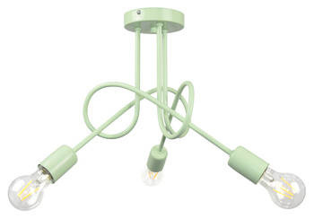 Lampa sufitowa do pokoju dziecka seledynowa Mondo 3