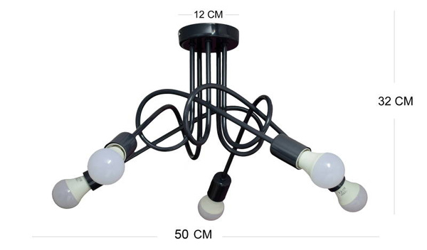  Lampa sufitowa dla dziewczynki różowa Mondo 5 Loft