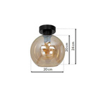 Nowoczesna lampa sufitowa plafon SOFIA AMBER MLP6575