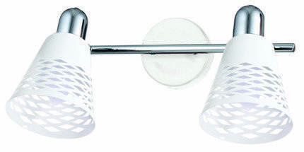 Lampa ścienna sufitowa kinkiet chrob/biały 2x40W E14 Discovery 92-62161