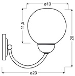 Lampa ścienna kinkiet 1X60W E27 satyna TOBAGO 21-25487