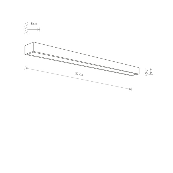 Kinkiet KAGERA LED L chrom 91cm