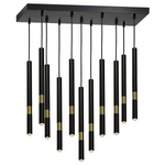 Lampa wisząca MONZA BLACK / GOLD 11xG9 8W MLP6386
