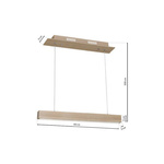 Lampa wisząca TIMBER, naturalne drewno, 12W LED, barwa ciepła 3000K, MLP567