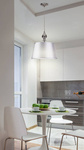 PRIMA LAMPA WISZĄCA CHROMOWY 1X60 E27 ABAŻUR SREBRNY