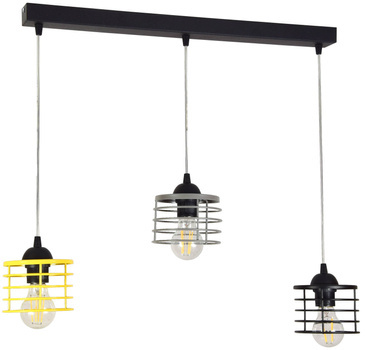 Lampa wisząca do pokoju dziecka kolorowa w stylu loft Linka Edison Koszyk 3