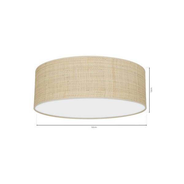 Lampa sufitowa MARSHALL WHITE / RATTAN 3xE27
