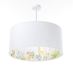 Lampa sufitowa do pokoju dziecięcego z motywem leśnym Wesołe Safari 30 cm