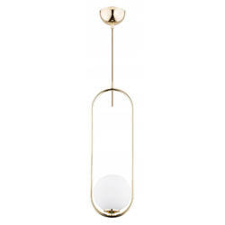 Lampa wisząca do salonu NOVAL L E14 wys. 80cm | złoty