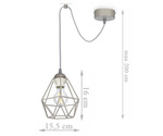 Nowoczesna czarna lampa wisząca pająk druciak mały Diamond 1