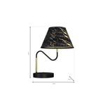 Lampka stołowa HERMES Black/Gold 1xE27 wys. 50cm | czarny złoty
