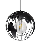 Lampa sufitowa do pokoju dziecięcego 1- punktowa czarna Globus 1xE27 Led 