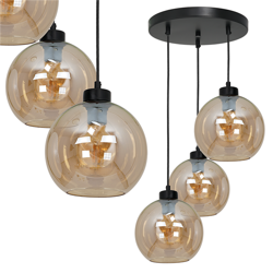 Nowoczesna lampa wisząca koło SOFIA AMBER MLP6584