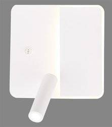 Kinkiet biały LED 6W z regulowaną lampką do czytania Alma Candellux 22-75994